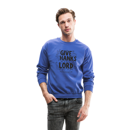 Give Thanks to the Lord Men's Sweater - royal blue