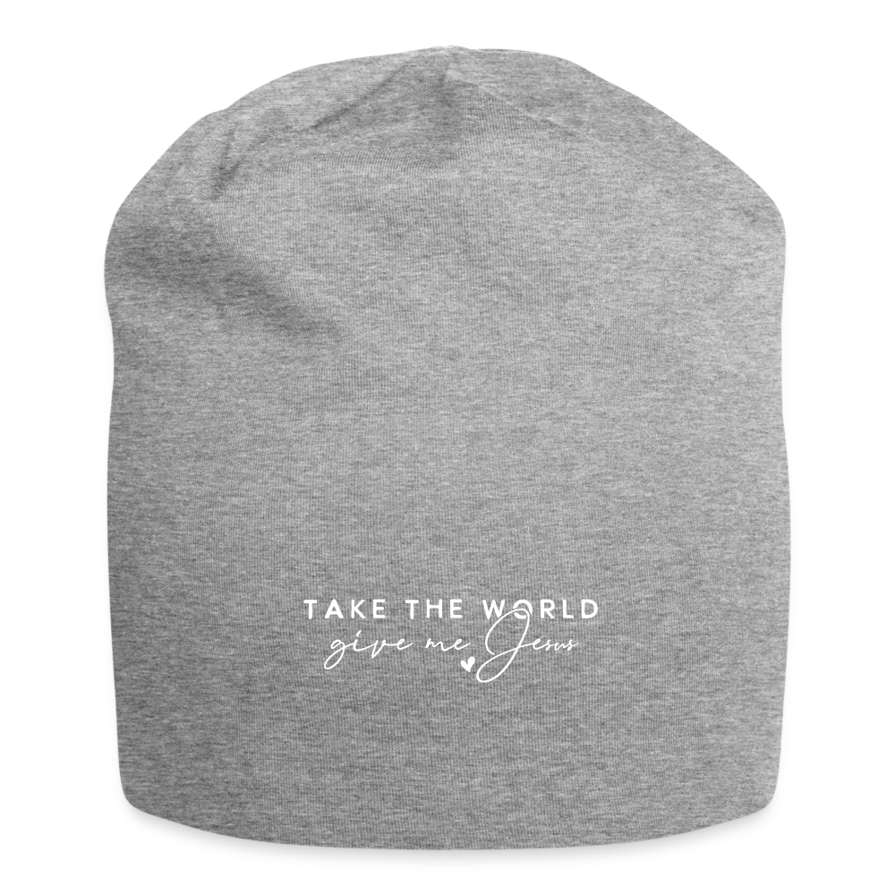 Take the World Give Me Jesus Beanie - heather gray