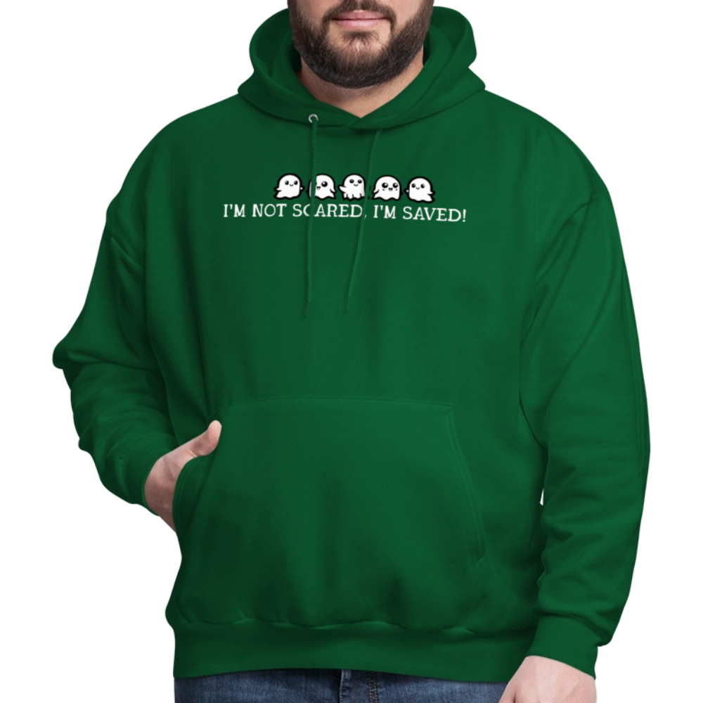 I'm Not Scared I'm Saved (W) Men's Hoodie - forest green