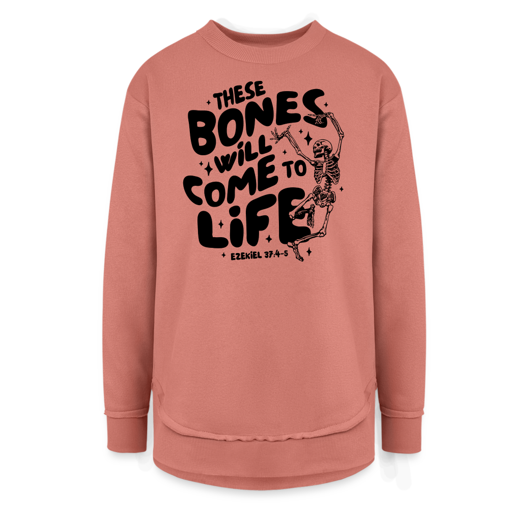 These Bones will Come to Life  Women's Tunic Sweater - mauve