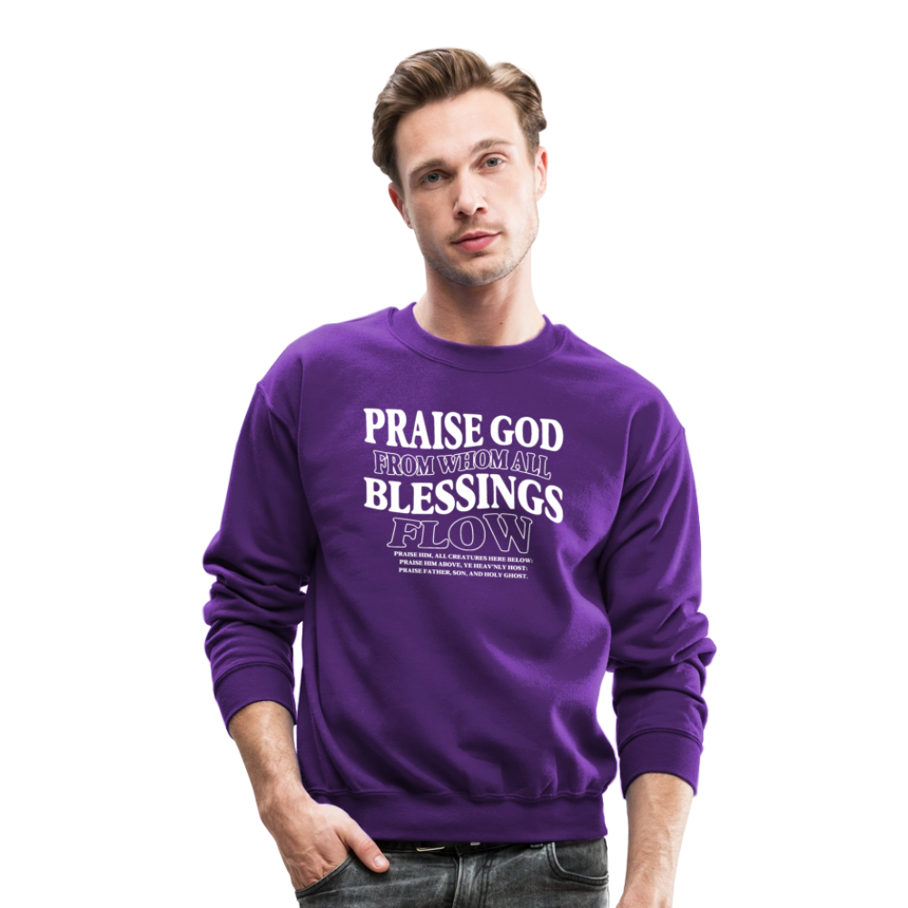 Praise God from Whom All Blessings Flow Men's Sweater - purple