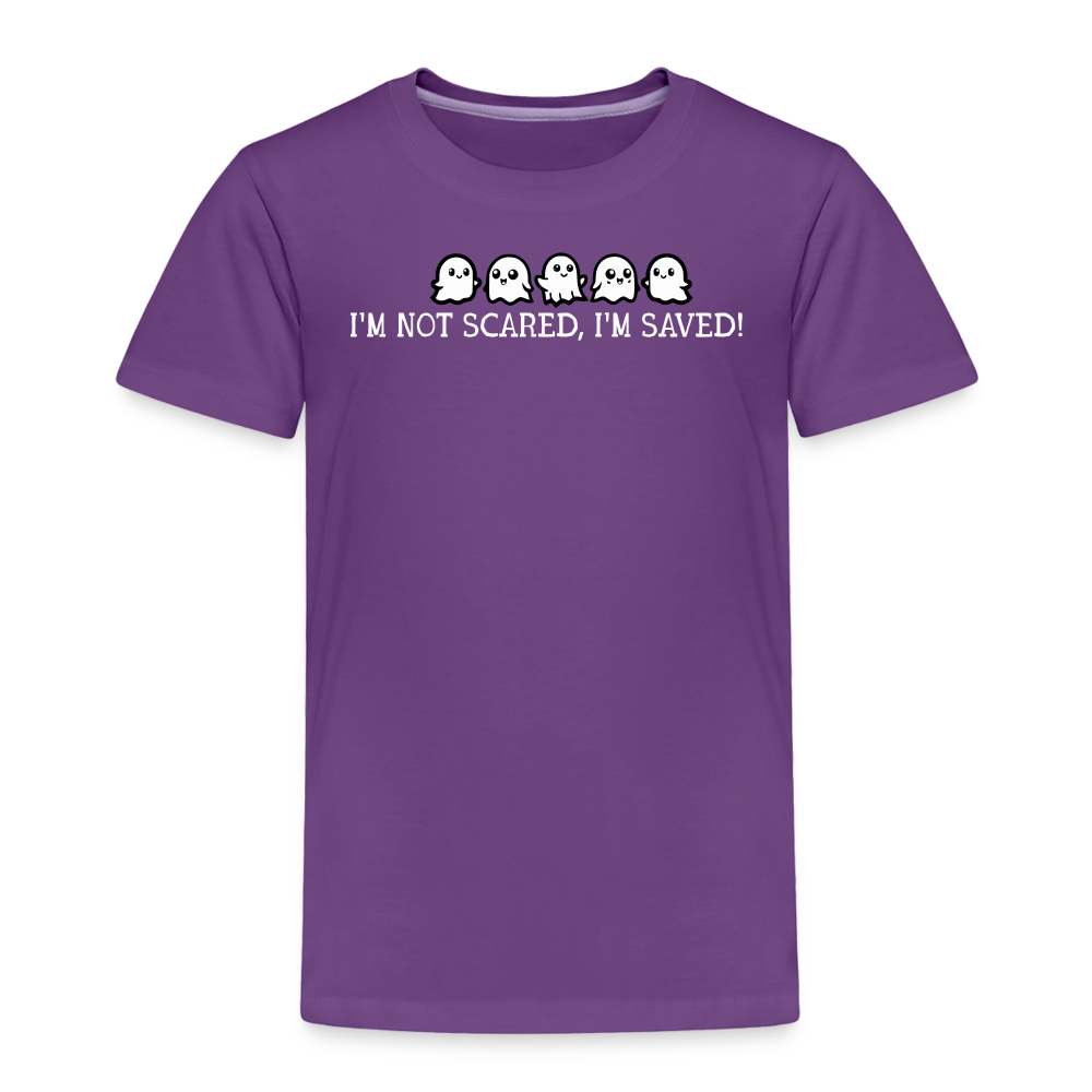 I'm Not Scared I'm Saved (W) Toddler T-Shirt - purple