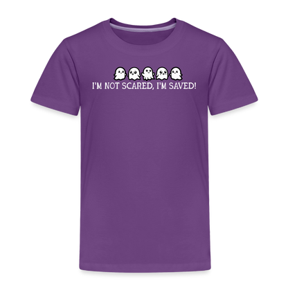 I'm Not Scared I'm Saved (W) Toddler T-Shirt - purple