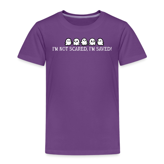 I'm Not Scared I'm Saved (W) Toddler T-Shirt - purple