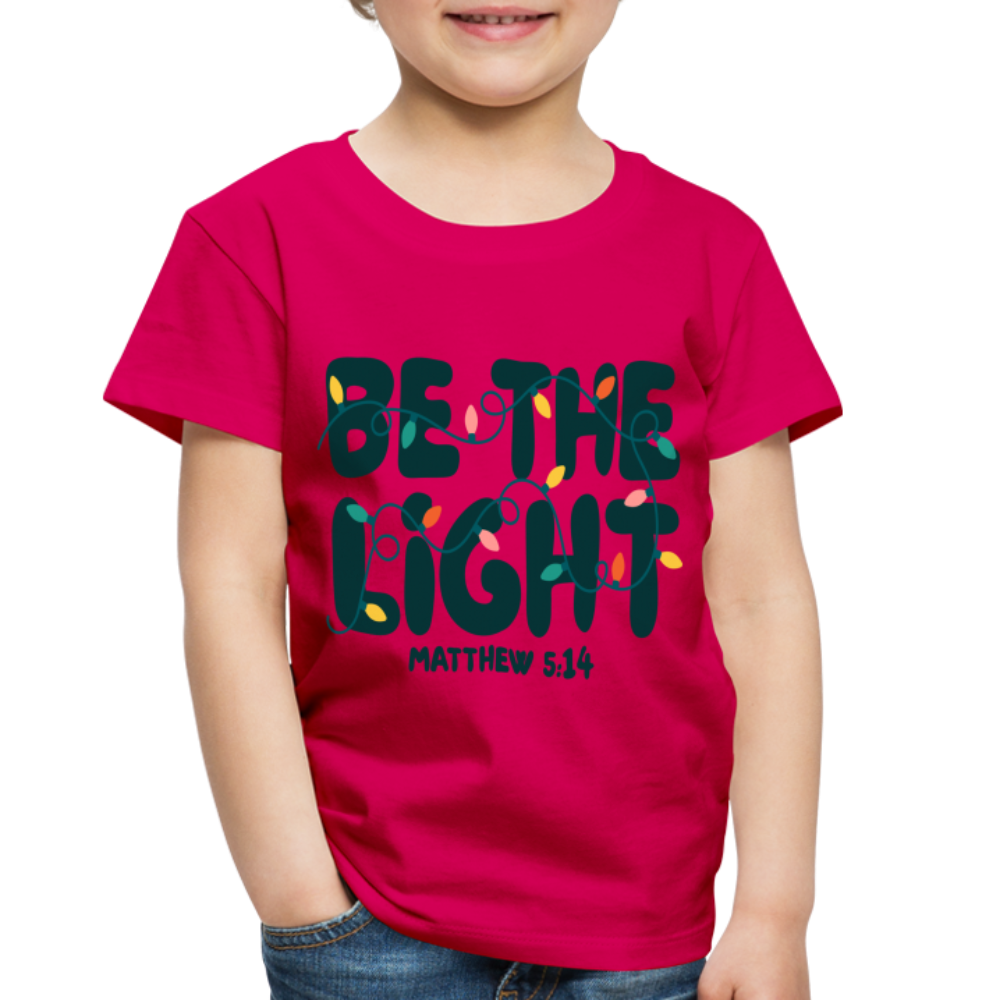 Be the Light Christmas Toddler Shirt - dark pink