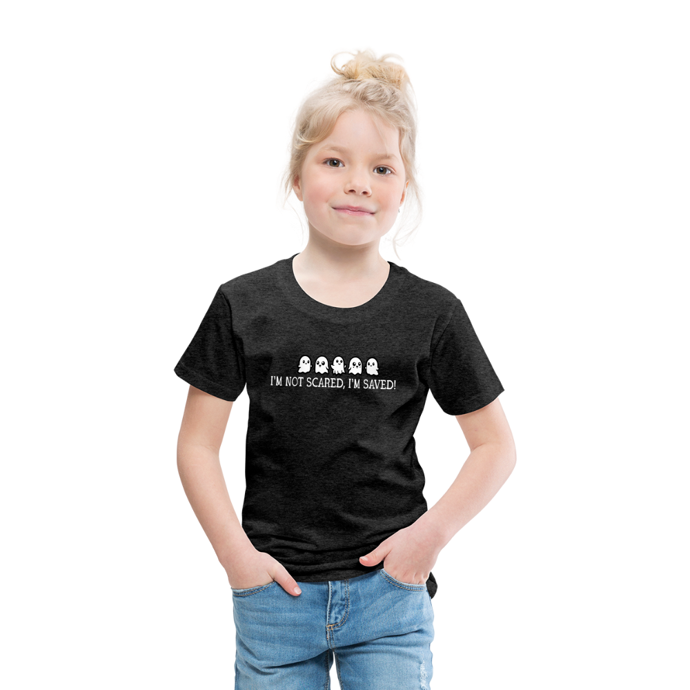 I'm Not Scared I'm Saved (W) Toddler T-Shirt - charcoal grey