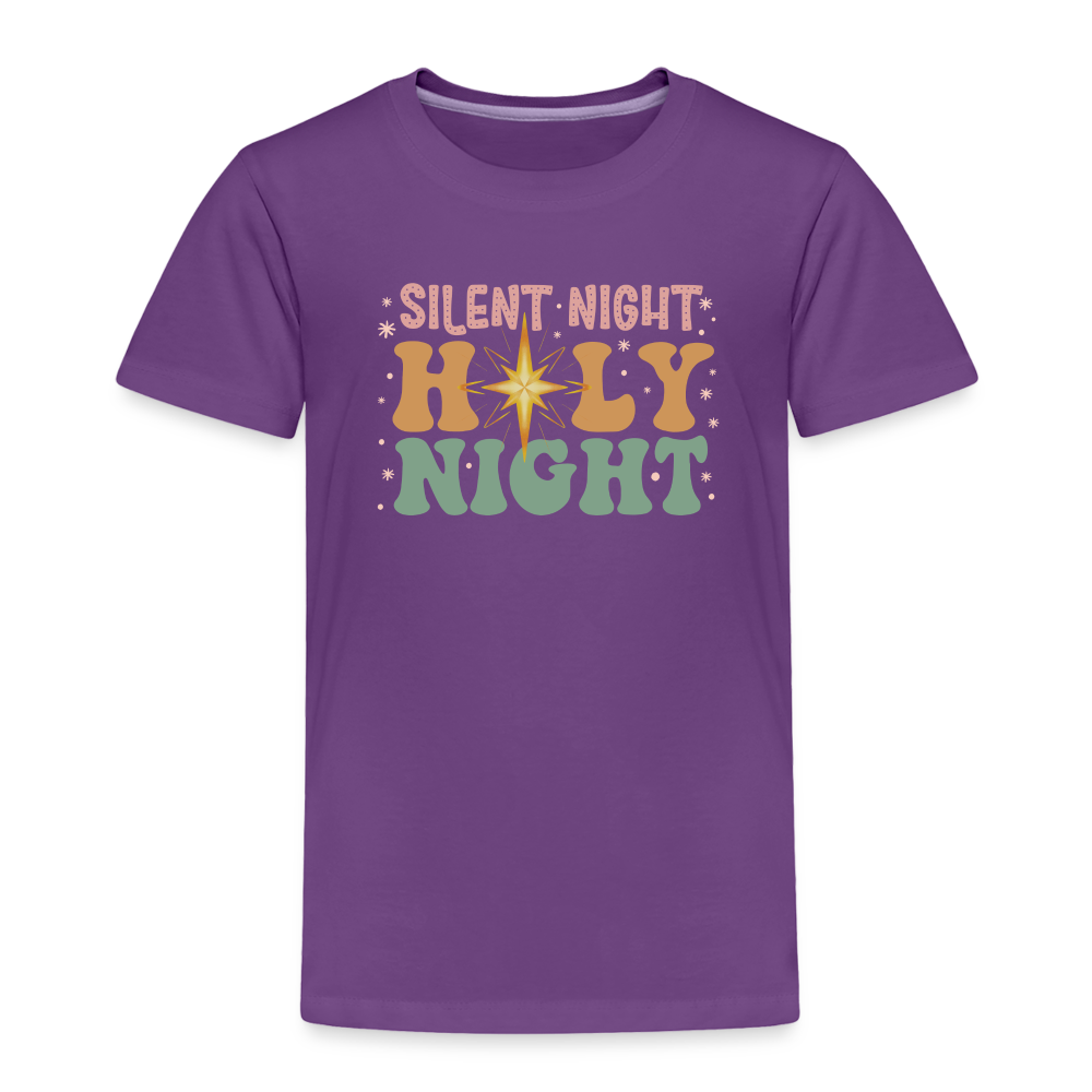 Silent Night Christmas Family Toddler Premium T-Shirt - purple