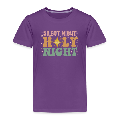 Silent Night Christmas Family Toddler Premium T-Shirt - purple