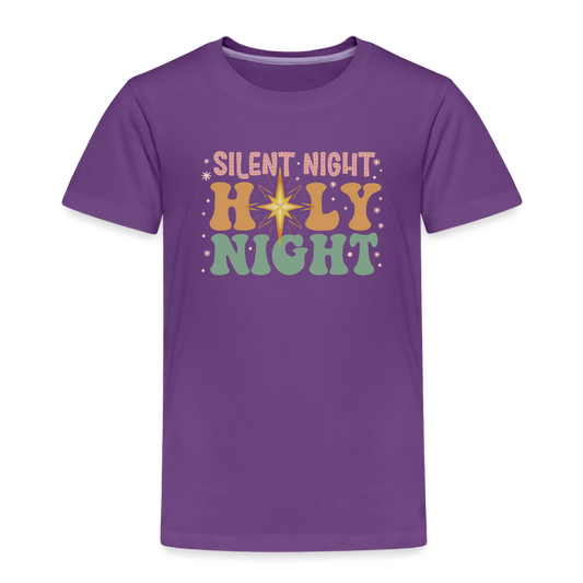 Silent Night Christmas Family Toddler Premium T-Shirt - purple