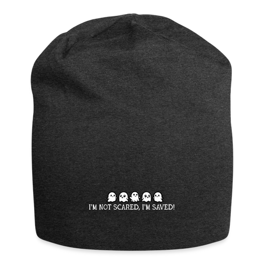 I'm Not Scared I'm Saved Beanie - charcoal grey