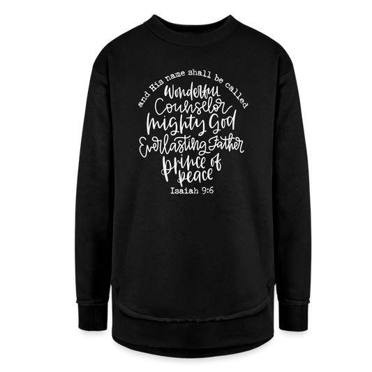 And His Name Shall Be Called Women's Tunic Sweater - black