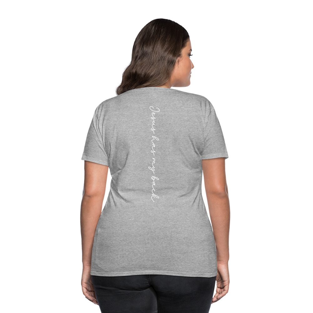 Jesus has My Back Women's T-Shirt - heather gray