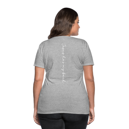 Jesus has My Back Women's T-Shirt - heather gray