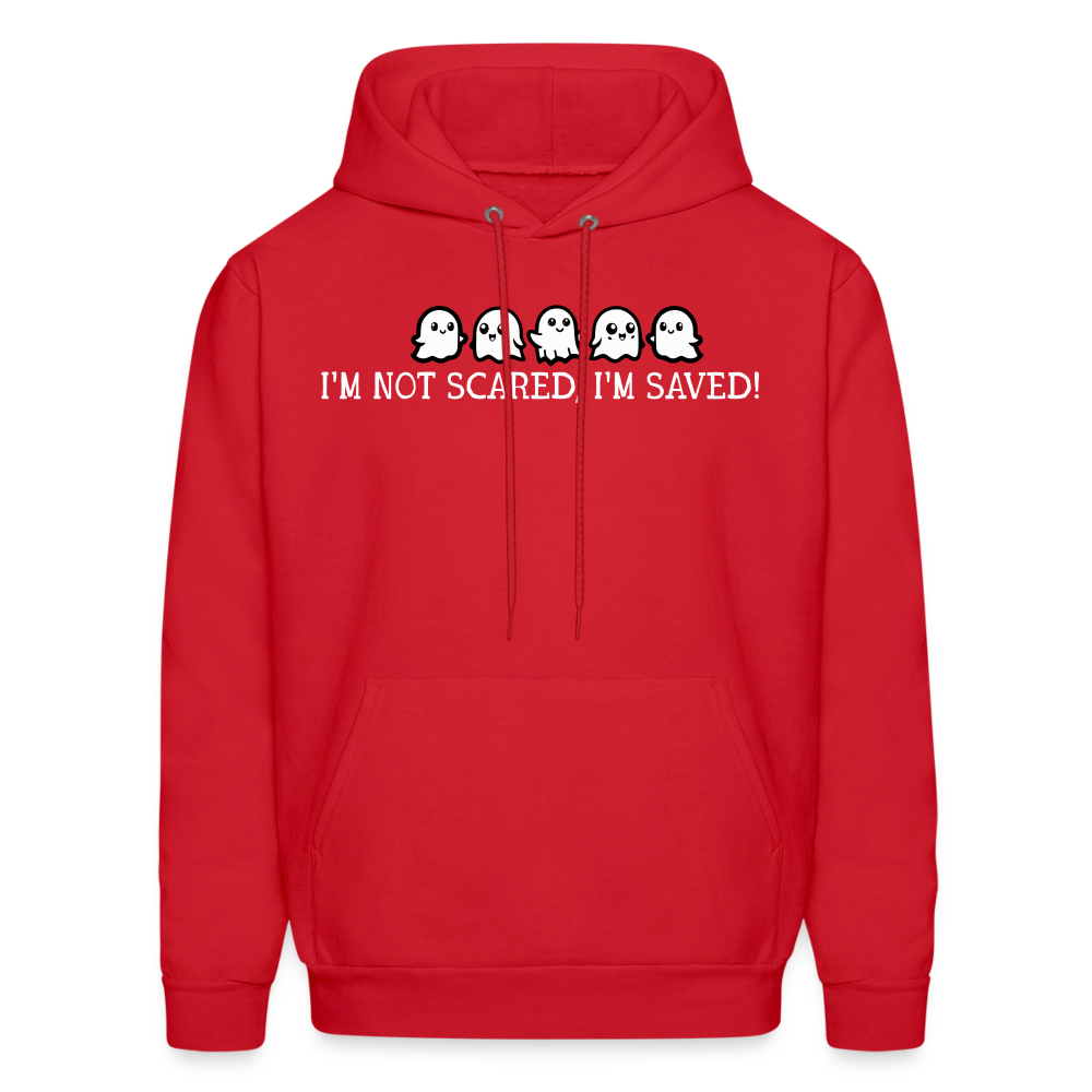 I'm Not Scared I'm Saved (W) Men's Hoodie - red