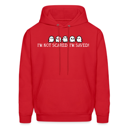 I'm Not Scared I'm Saved (W) Men's Hoodie - red