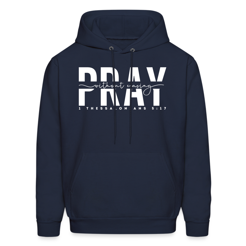 Pray Without Ceasing (W) Men's Hoodie - navy