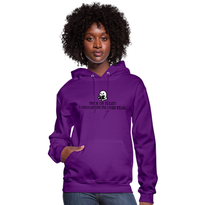 Trick or Treat I Choose Truth (Bible) Women's Hoodie - purple