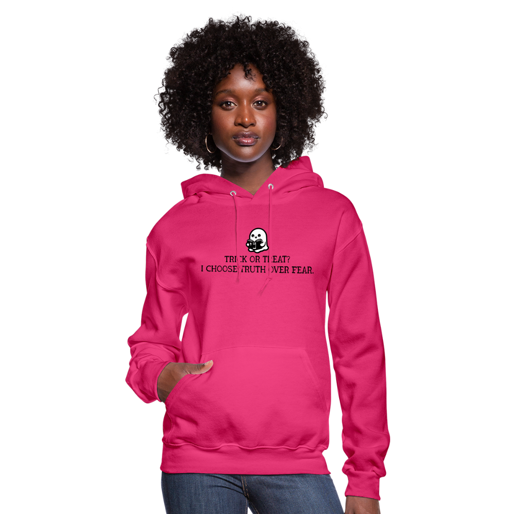 Trick or Treat I Choose Truth (Bible) Women's Hoodie - fuchsia