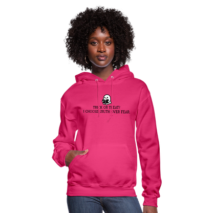 Trick or Treat I Choose Truth (Bible) Women's Hoodie - fuchsia