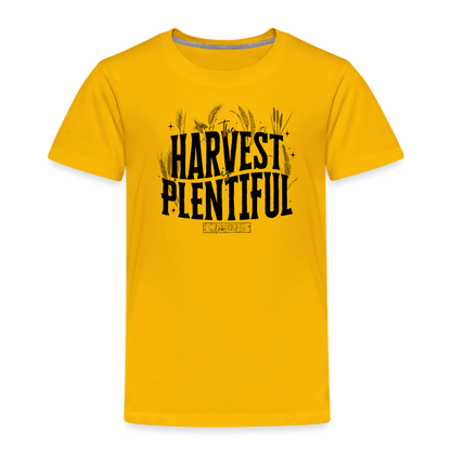 The Harvest is Plentiful Toddler T-Shirt - sun yellow