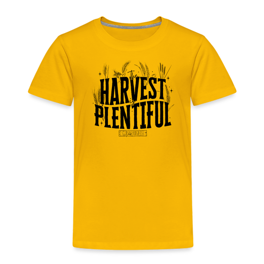 The Harvest is Plentiful Toddler T-Shirt - sun yellow