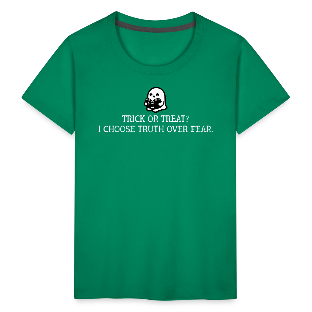 Trick or Treat I Choose Truth (W) Toddler T-Shirt - kelly green