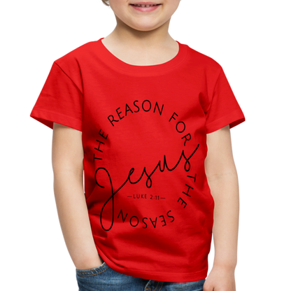 The Reason for the Season Christmas Family Toddler Shirt - red