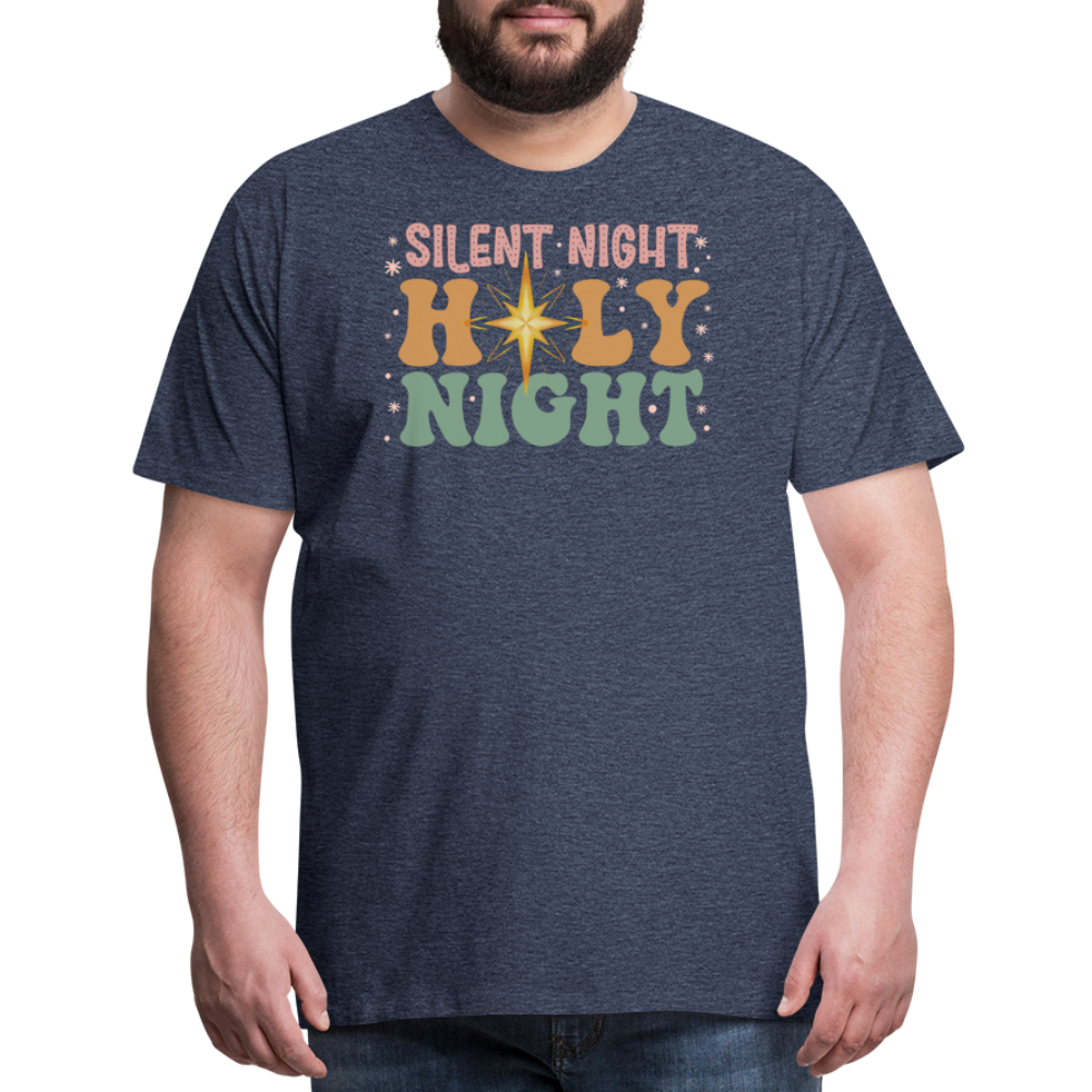 Silent Night Christmas Family Men's Premium T-Shirt - heather blue