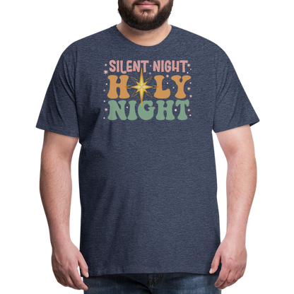 Silent Night Christmas Family Men's Premium T-Shirt - heather blue