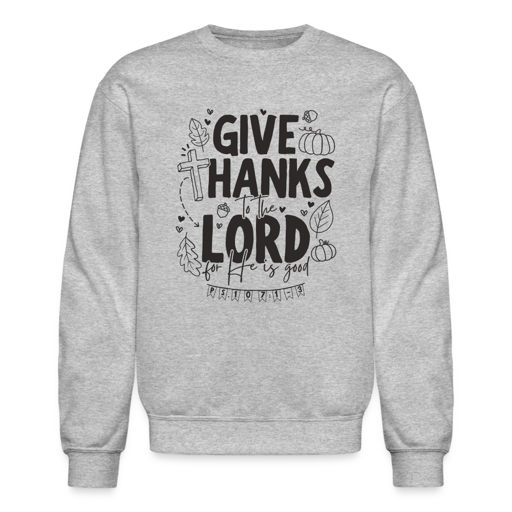 Give Thanks to the Lord Men's Sweater - heather gray