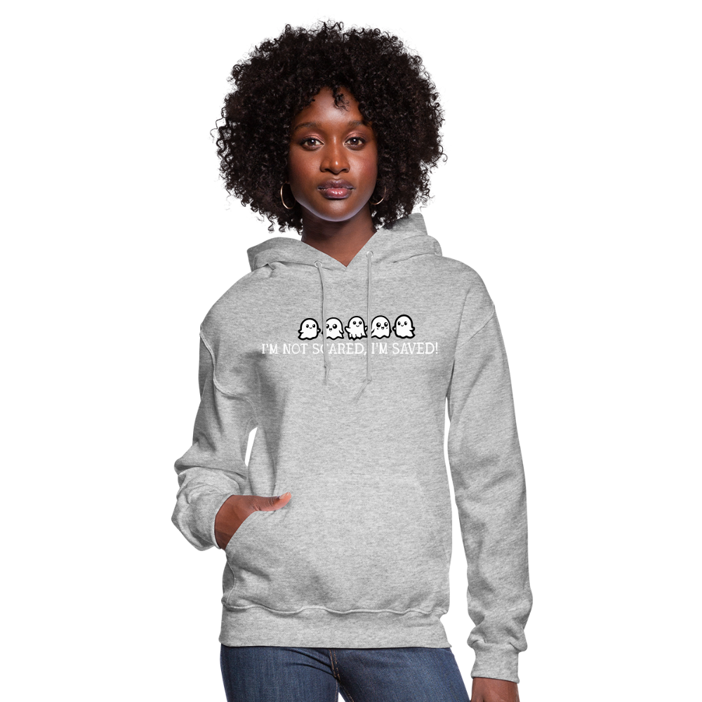 I'm Not Scared I'm Saved (W) Women's Hoodie - heather gray