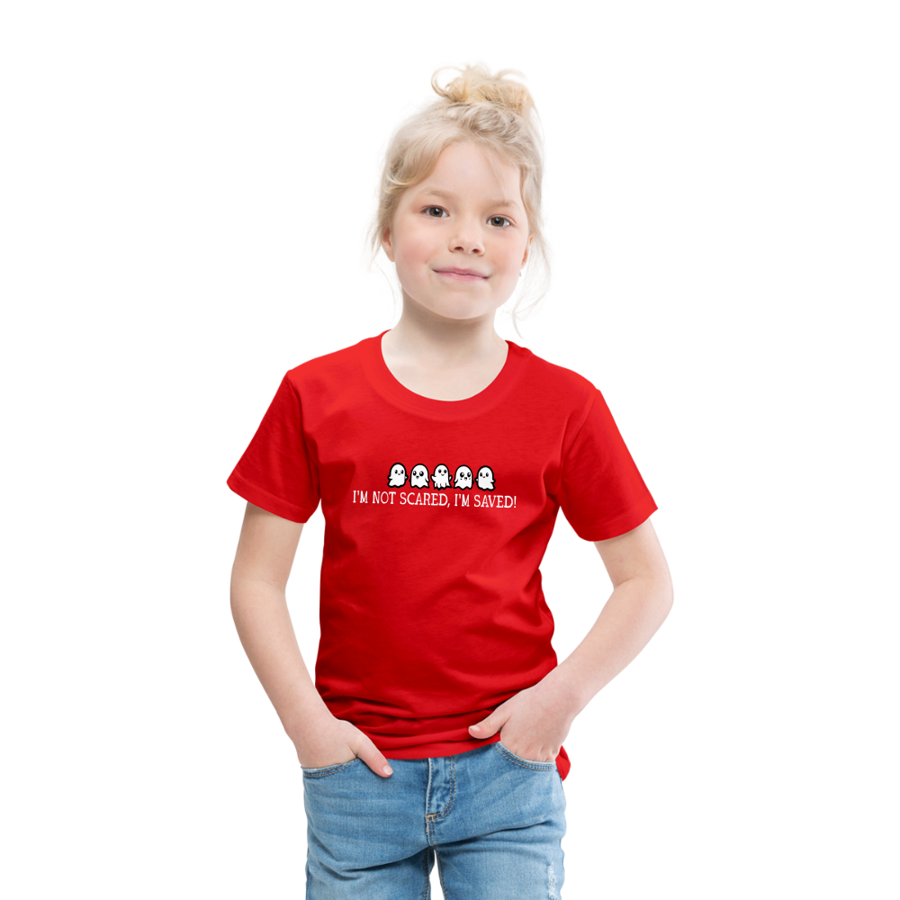 I'm Not Scared I'm Saved (W) Toddler T-Shirt - red