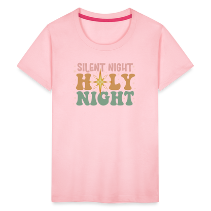 Silent Night Christmas Family Kids' Premium T-Shirt - pink