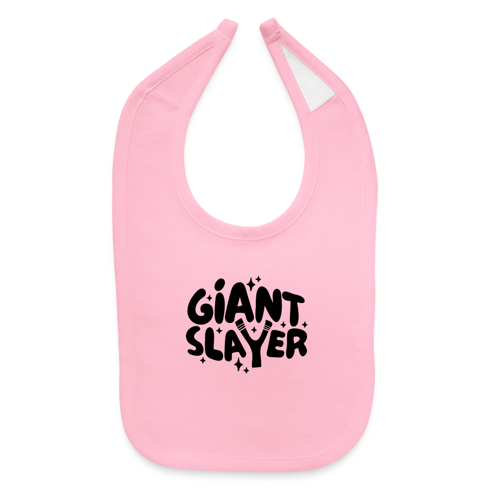 Giant Slayer Baby Bib - light pink