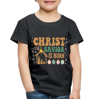 Christ the Savior is Born Christmas Family Toddler Premium T-Shirt - black