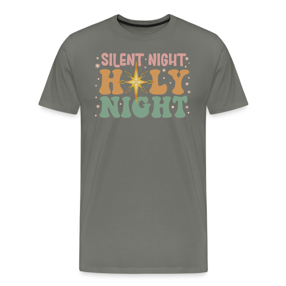 Silent Night Christmas Family Men's Premium T-Shirt - asphalt gray