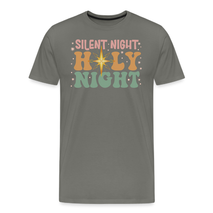 Silent Night Christmas Family Men's Premium T-Shirt - asphalt gray