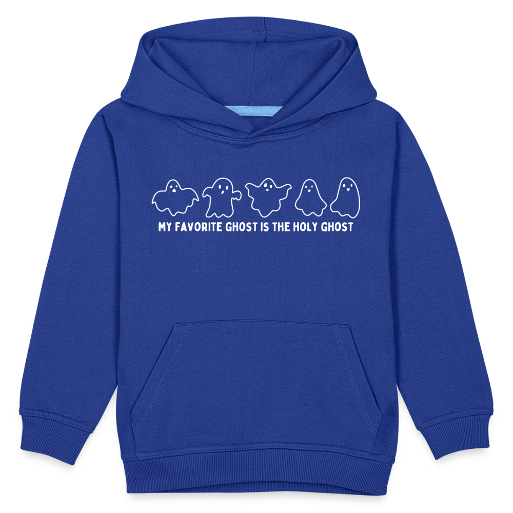 My Favorite Ghost is the Holy Ghost (Outline) Youth Hoodie - royal blue