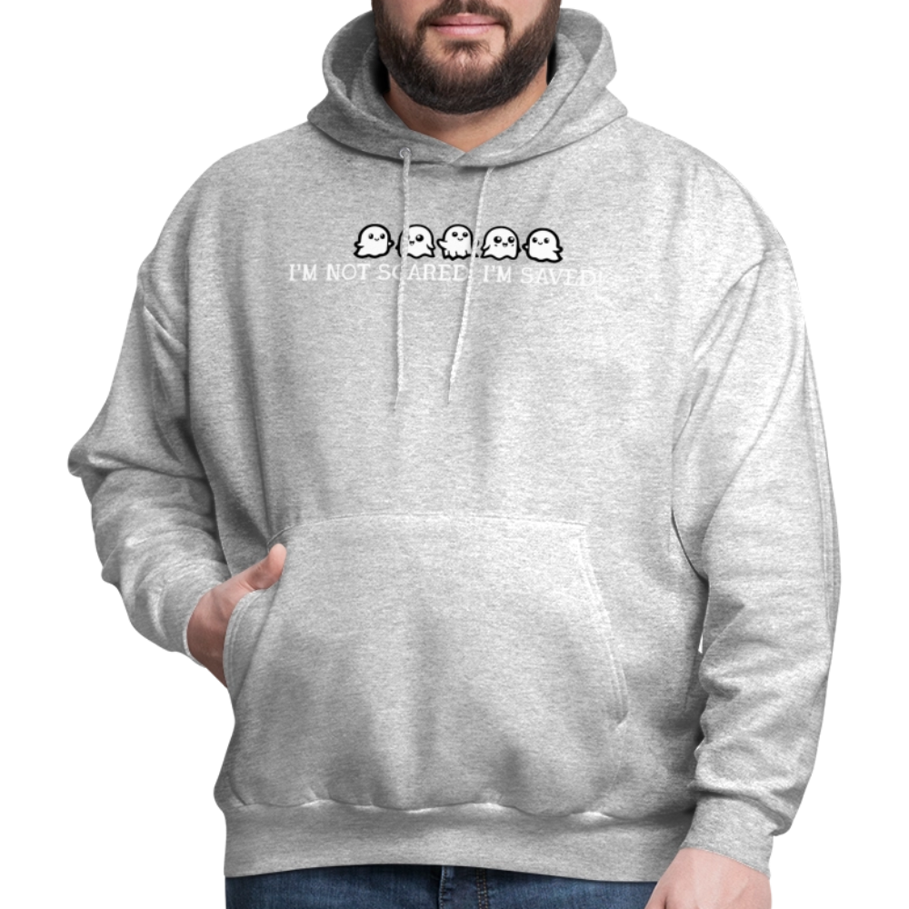 I'm Not Scared I'm Saved (W) Men's Hoodie - heather gray