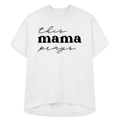 This Mama Prays Women's Hi Lo T-Shirt - white