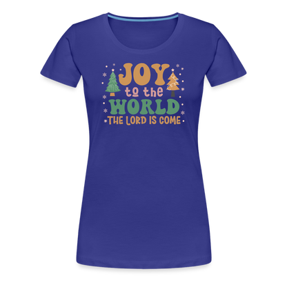 Joy to the World Christmas Family Women’s Premium T-Shirt - royal blue