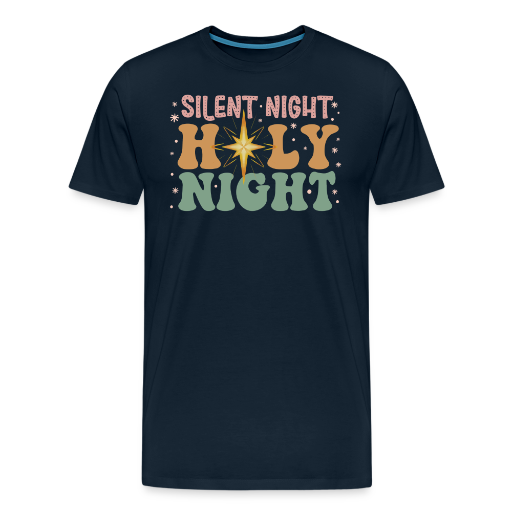 Silent Night Christmas Family Men's Premium T-Shirt - deep navy