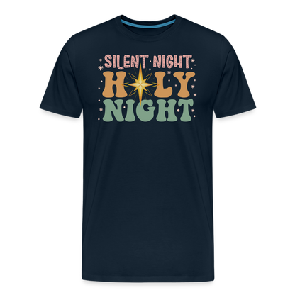 Silent Night Christmas Family Men's Premium T-Shirt - deep navy