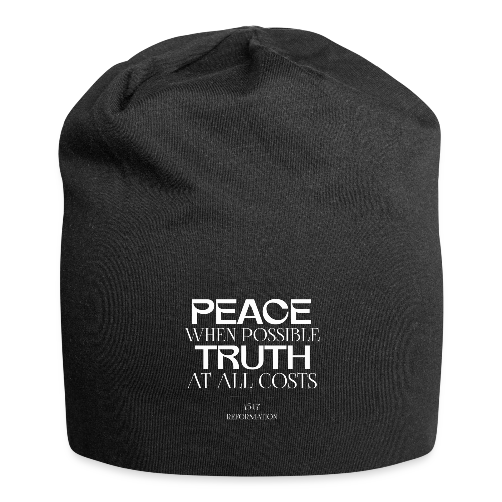 Peace When Possible Truth at All Costs Beanie - black