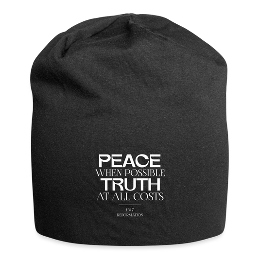 Peace When Possible Truth at All Costs Beanie - black