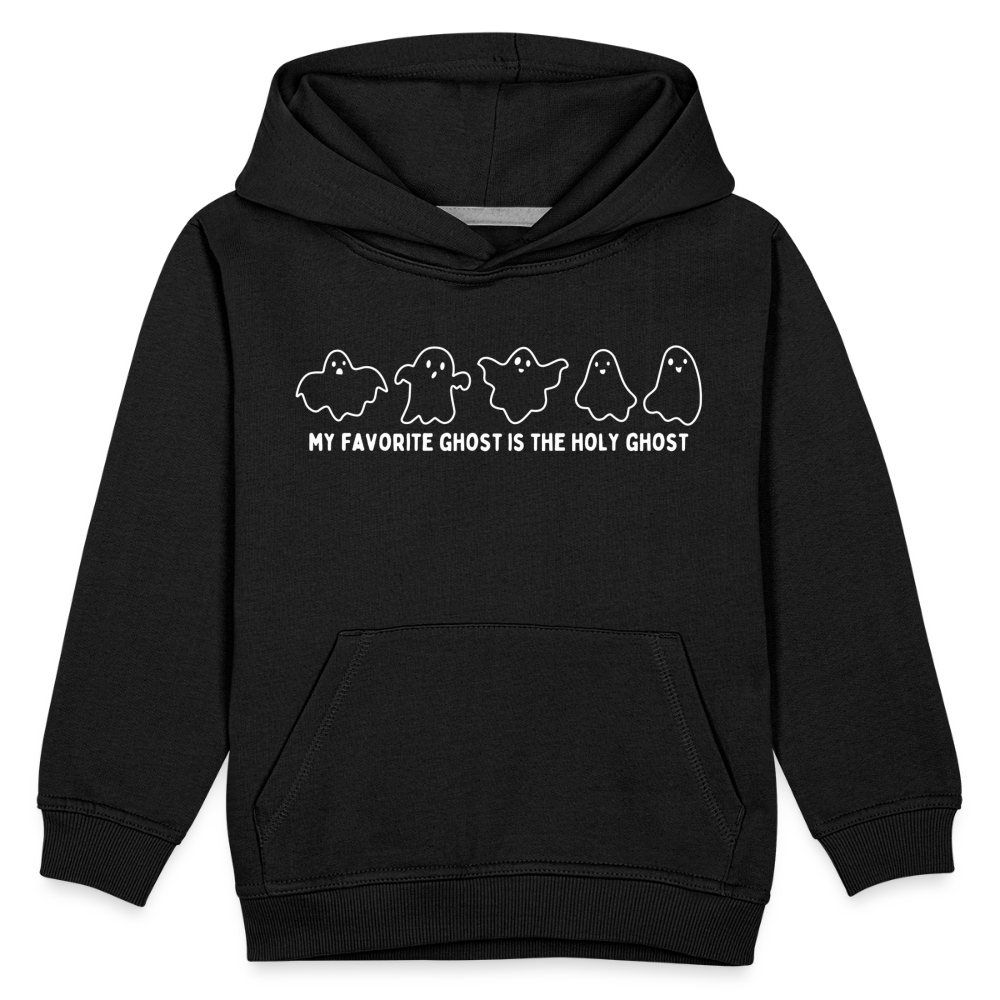 My Favorite Ghost is the Holy Ghost (Outline) Youth Hoodie - black