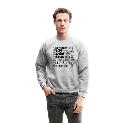 Christmas Collage Men's Sweater - heather gray