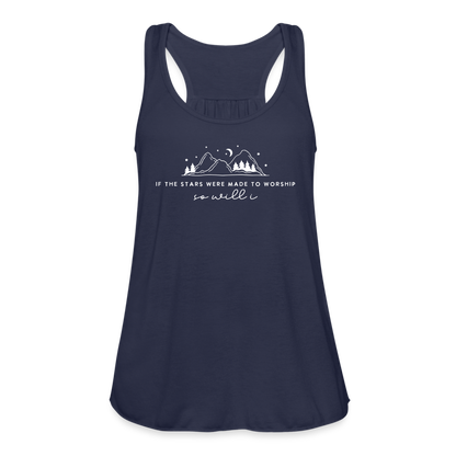 If the Stars Were Made to Worship So Will I Women's Tank - navy