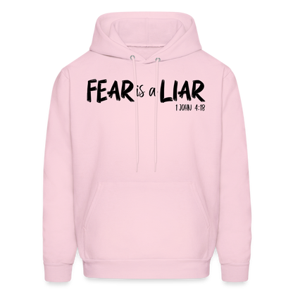 Fear is a Liar Men's Hoodie - pale pink