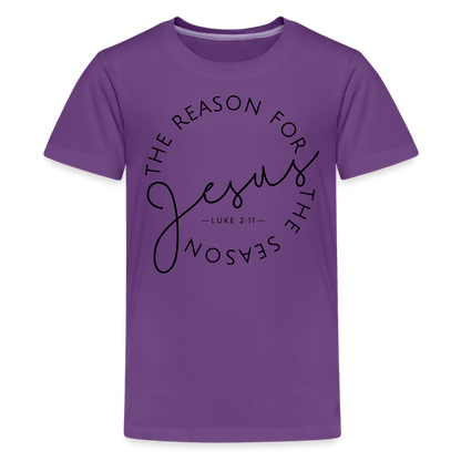 The Reason for the Season Christmas Kids' Premium T-Shirt - purple